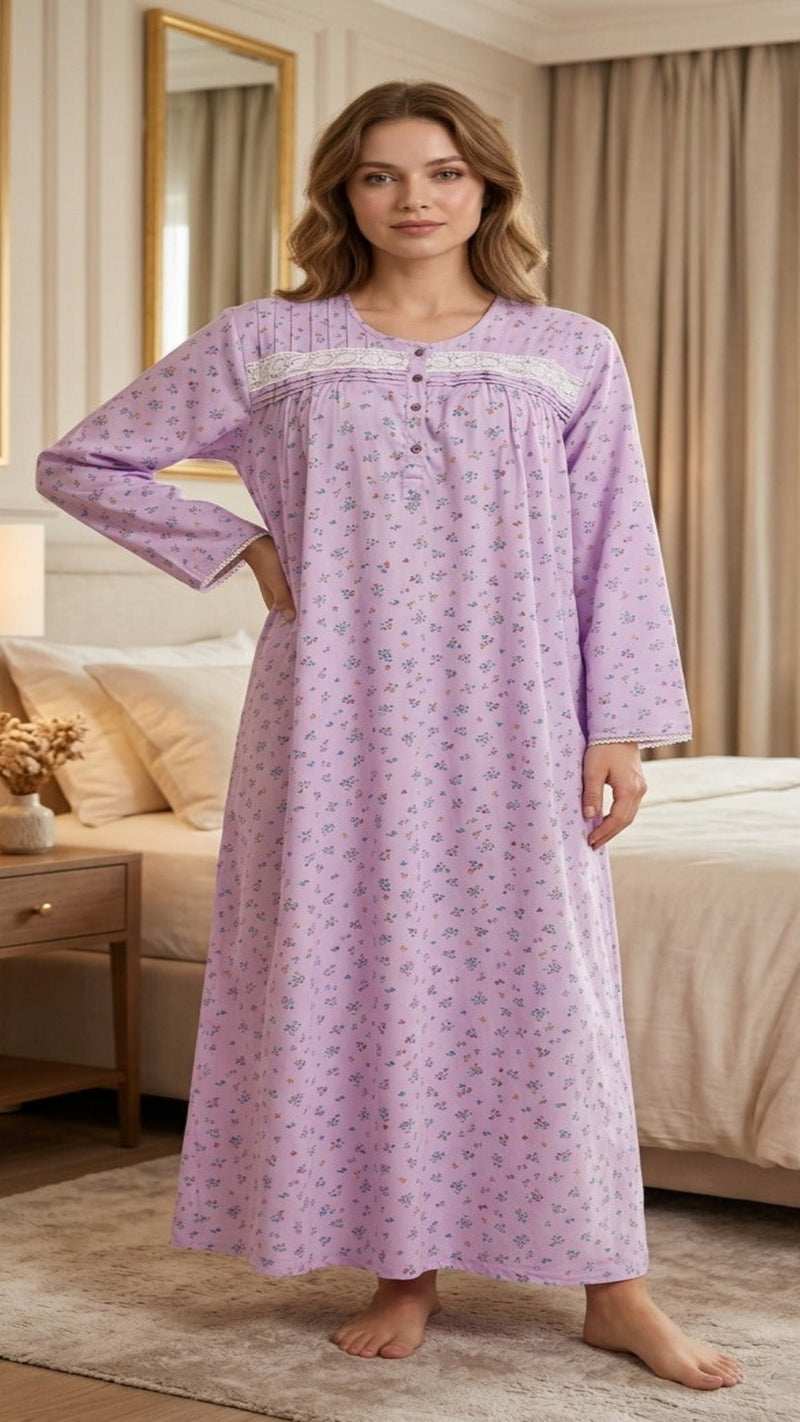 Women's long-sleeved cotton dress 26-08B-1