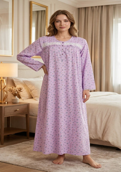 Women's long-sleeved cotton dress 26-08B-1