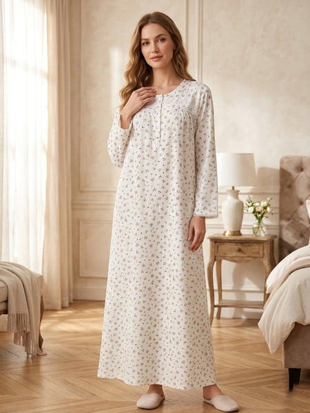 Women's cotton button-up dress 26-08-B-4