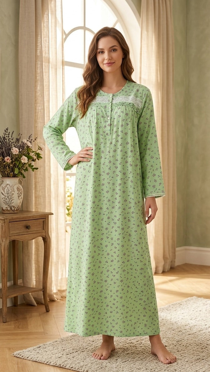 Women's cotton button-up dress 26-08-B-2
