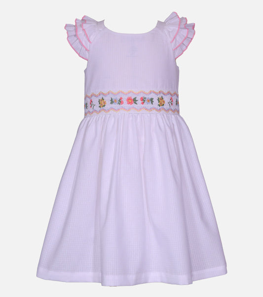 Paige Smocked Flutter Sleeve Dress R3-13275