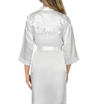 Ahu Red Short Satin Bride Dressing Gown 7600