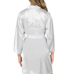Ahu Red Short Satin Bride Dressing Gown 7600