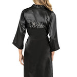 Ahu Red Short Satin Bride Dressing Gown 7600