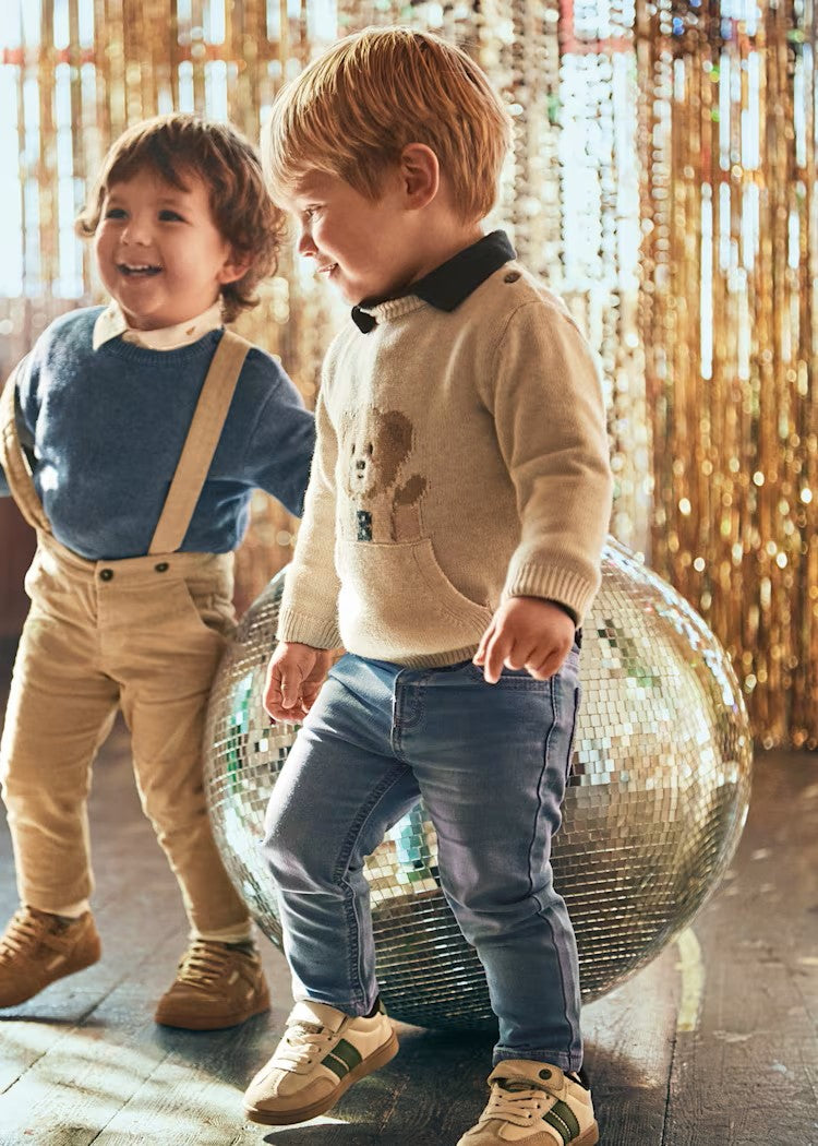 Baby Sweater with Bear Pocket/Polo Shirt with Details/Basic Jeans Ref. 15-2341-59/2101-71/2502-69