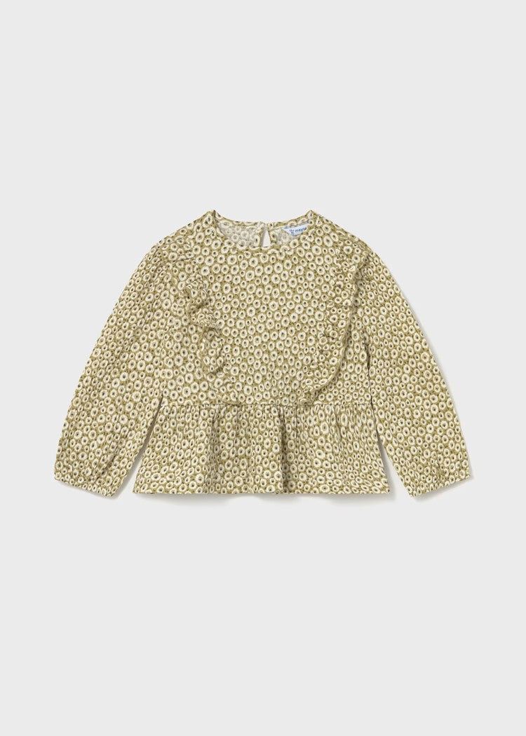 SET Baby Faux Fur Vest/Blouse with Flowers/Twill Pants Ref. 15-2359-68/2113-44/2588-64