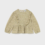 SET Baby Faux Fur Vest/Blouse with Flowers/Twill Pants Ref. 15-2359-68/2113-44/2588-64