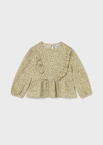 SET Baby Faux Fur Vest/Blouse with Flowers/Twill Pants Ref. 15-2359-68/2113-44/2588-64