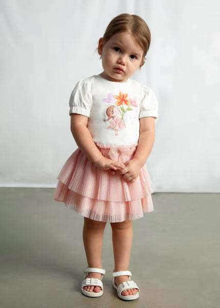 Baby Doll Graphic T-Shirt/Pleated Tulle Skirt Ref. 26-1902-37/1078-18