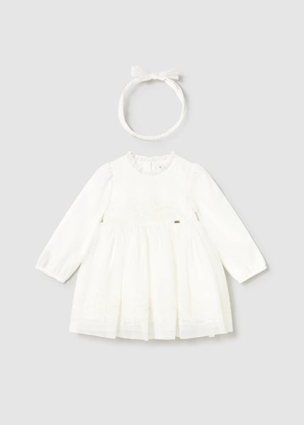 Baby embroidered tulle christening dress Ref.  25-2902-64