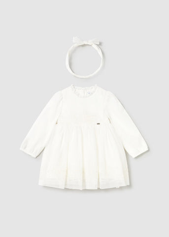 Baby embroidered tulle christening dress Ref.  25-2902-64