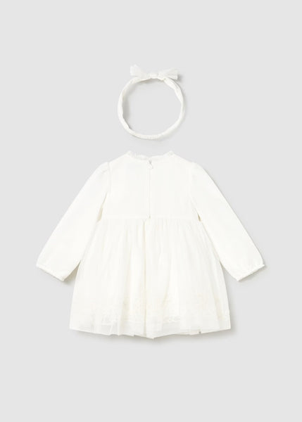 Baby embroidered tulle christening dress Ref.  25-2902-64