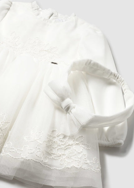 Baby embroidered tulle christening dress Ref.  25-2902-64