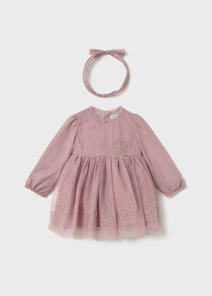 Baby embroidered tulle christening dress Ref.  25-2902-65