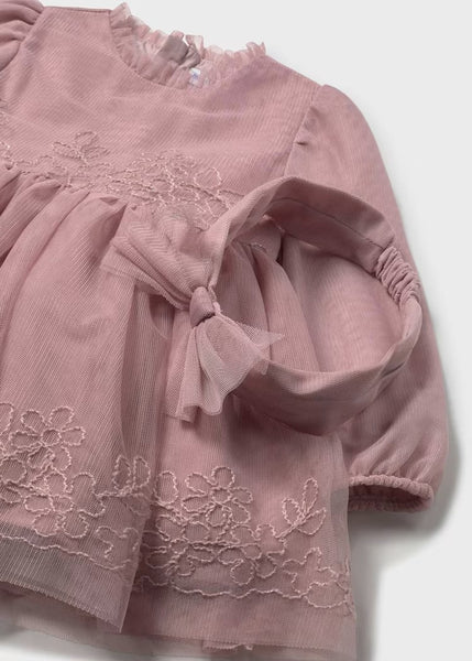 Baby embroidered tulle christening dress Ref.  25-2902-65