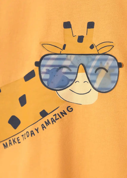 Baby Giraffe Graphic T-shirt/Denim Shorts Ref. 26-1221-58 /1009-93