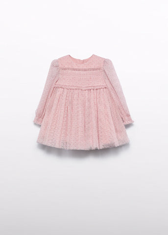 Baby Girl Glitter Tulle Dress Ref. 15-5506-08