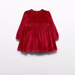 Baby Girl Glitter Velvet Dress Ref. 15-5508-02