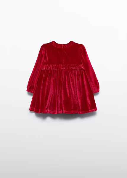 Baby Girl Glitter Velvet Dress Ref. 15-5508-02