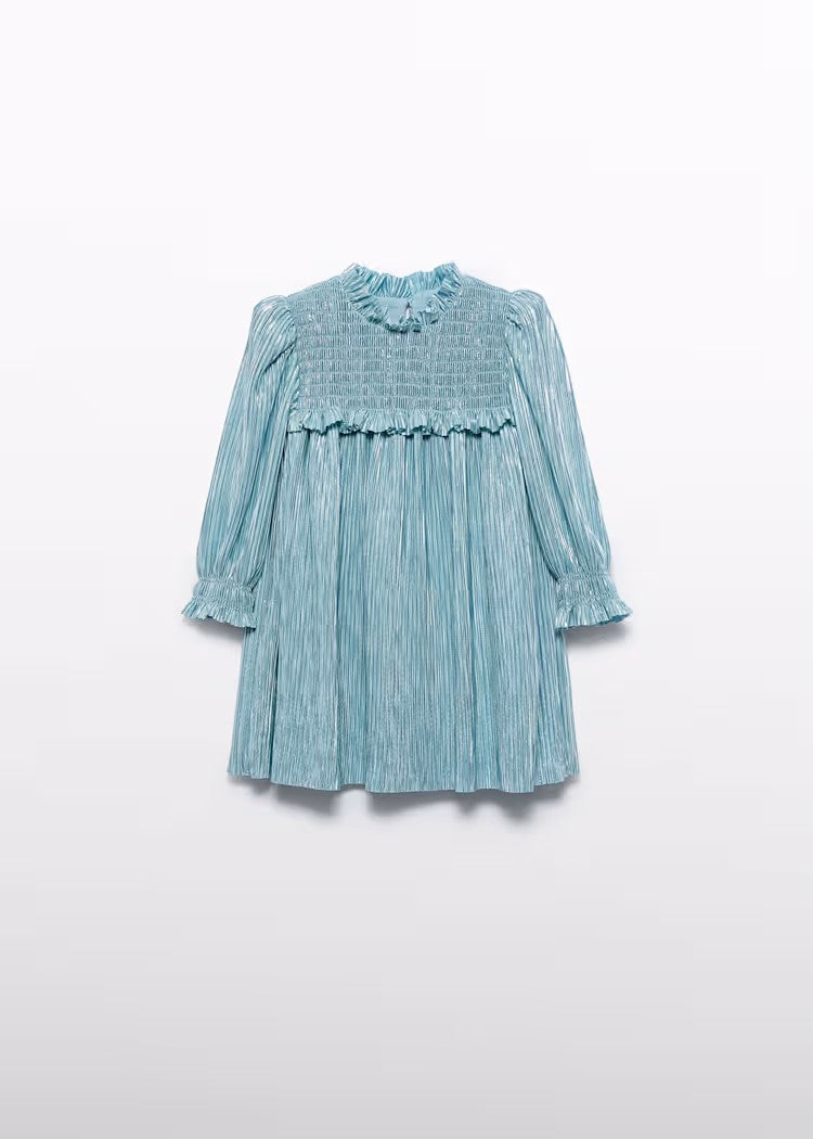 Baby Girl Metallic Pleated Dress Ref. 15-5510-09