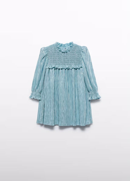 Baby Girl Metallic Pleated Dress Ref. 15-5510-09