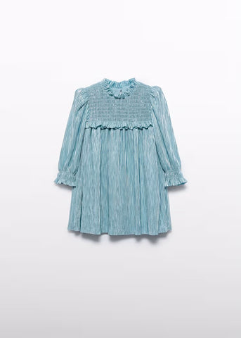 Baby Girl Metallic Pleated Dress Ref. 15-5510-09