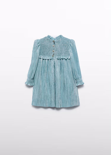 Baby Girl Metallic Pleated Dress Ref. 15-5510-09
