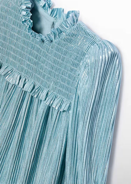 Baby Girl Metallic Pleated Dress Ref. 15-5510-09