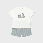 Baby Linen Shorts and T-Shirt 2-Piece Set Ref. 26-1227-97