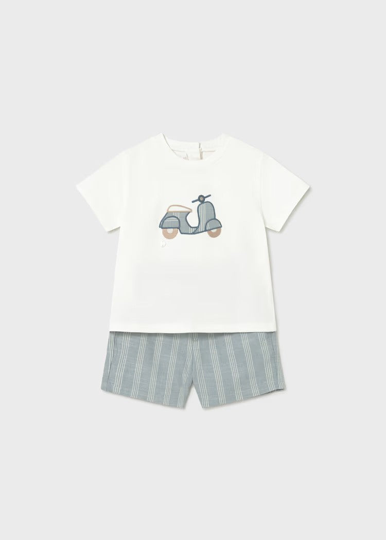 Baby Linen Shorts and T-Shirt 2-Piece Set Ref. 26-1227-97