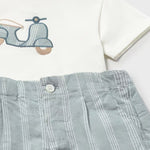 Baby Linen Shorts and T-Shirt 2-Piece Set Ref. 26-1227-97