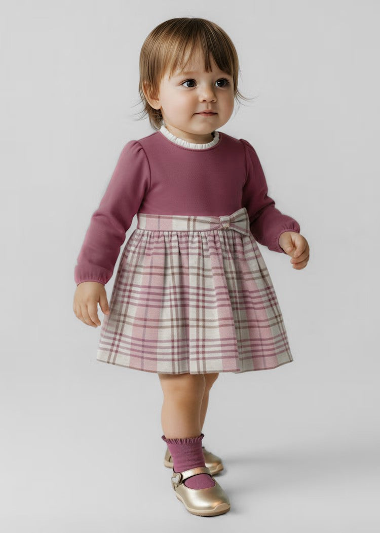 Combined plaid baby dress Ref. 25-2903-69