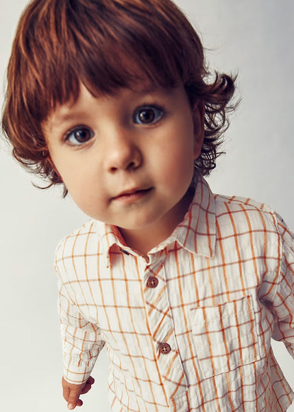 Baby Sweater with Intarsia Design/Plaid Shirt/Basic Straight-Leg Jeans Ref. 15-2343-15/2110-15/0542-54