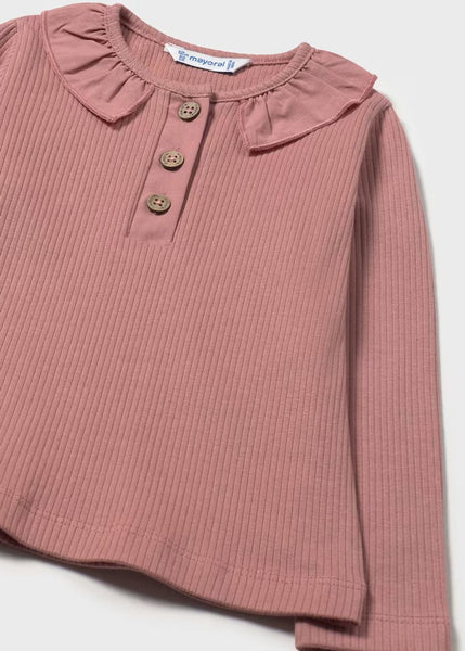 SET Baby Ribbed Polo Shirt with Ruffle Collar/ 2 Basic Leggings Ref. 15-2112-40/0702-85