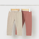 SET Baby Ribbed Polo Shirt with Ruffle Collar/ 2 Basic Leggings Ref. 15-2112-40/0702-85