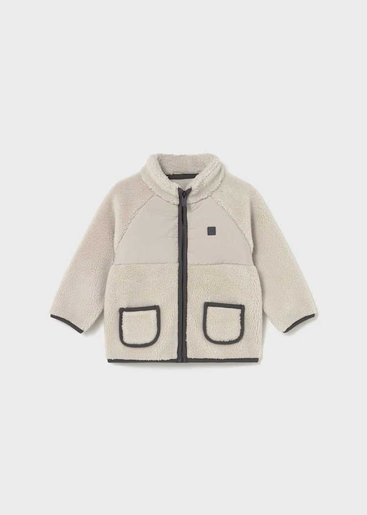 Baby Sherpa Zip Sweatshirt /Plaid Shirt/Basic Straight-Leg JeansRef. 15-2427-21/2110-95/0542-53