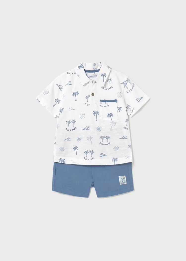 Baby Shorts and Printed Polo Shirt Set Ref. 25-1657-035