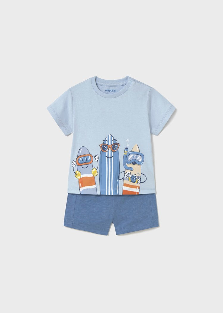 Baby Shorts and Surf T-Shirt Set Ref. 25-1656-026