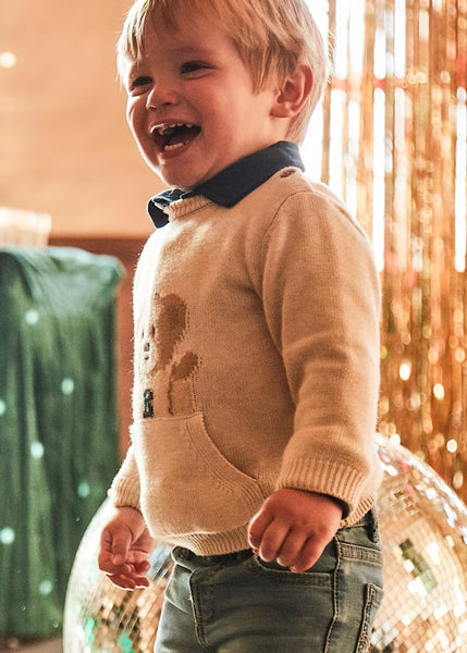 Baby Sweater with Bear Pocket/Polo Shirt with Details/Basic Jeans Ref. 15-2341-59/2101-71/2502-69