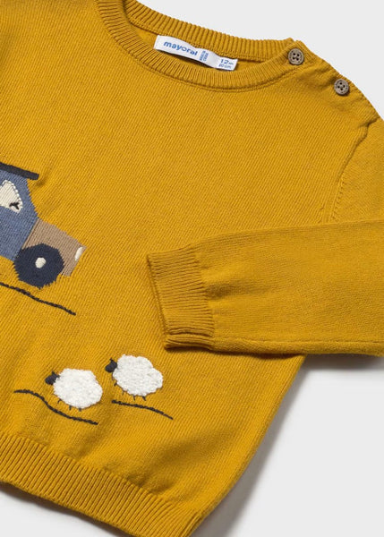 Baby Sweater with Intarsia Design/Plaid Shirt/Basic Straight-Leg Jeans Ref. 15-2343-15/2110-15/0542-54