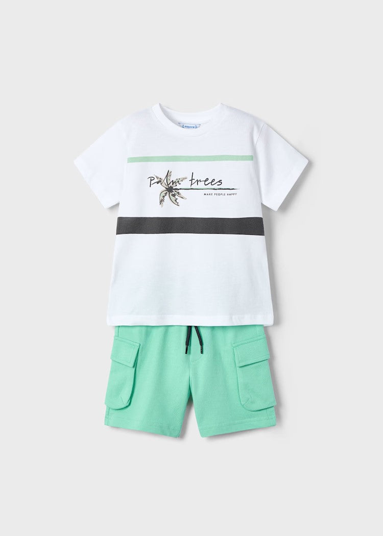 Boy Cargo Shorts and T-Shirt Set Ref. 25-3605-087