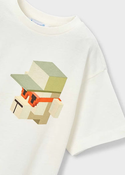 2PES SET Boy Silkscreen Print T-shirt/Shorts Ref. 26-3211-82 /3078-72