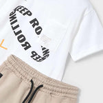 Boy Text T-Shirt and Shorts Set Ref. 25-3608-015