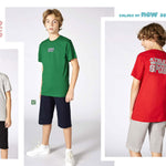 Boys' Turkish cotton pajamas, blouse with shorts 3324