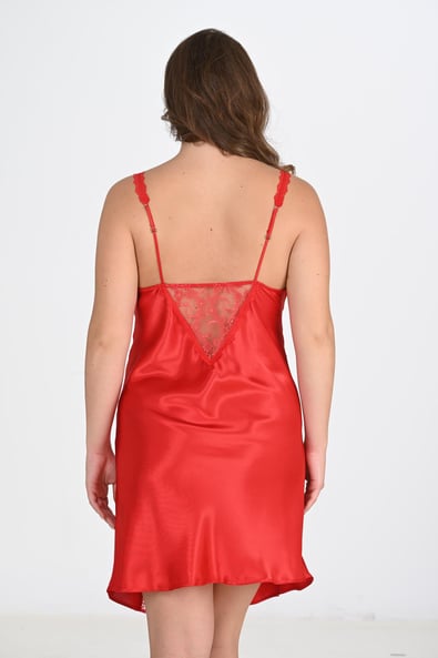 Primoda Plus Size Red Nightgown 2102