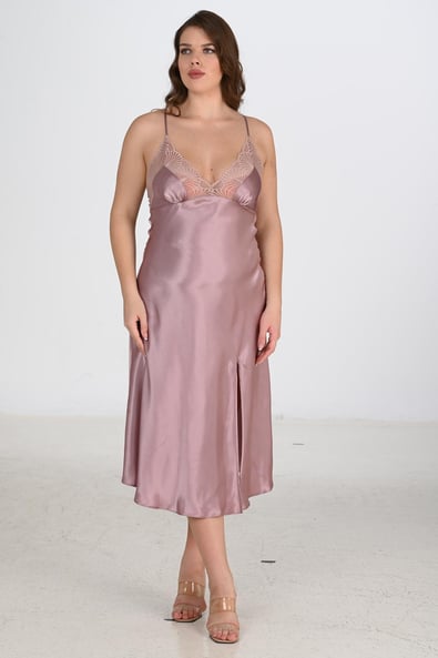 Ahu 2-Piece Mink Dressing Gown Set Bigsize 6227