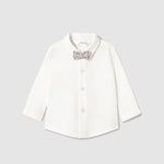 Long-sleeved shirt with bow tie for newborns Ref.  25-01102-027