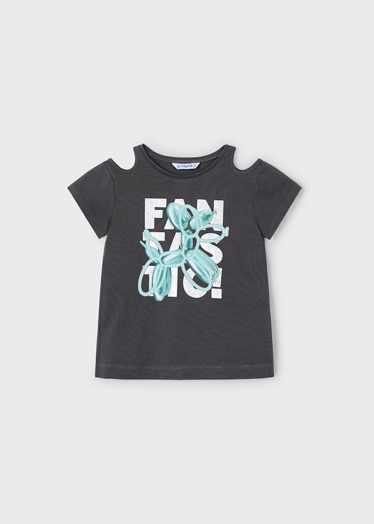 Girl's balloon slit t-shirt Ref.  25-03056-023
