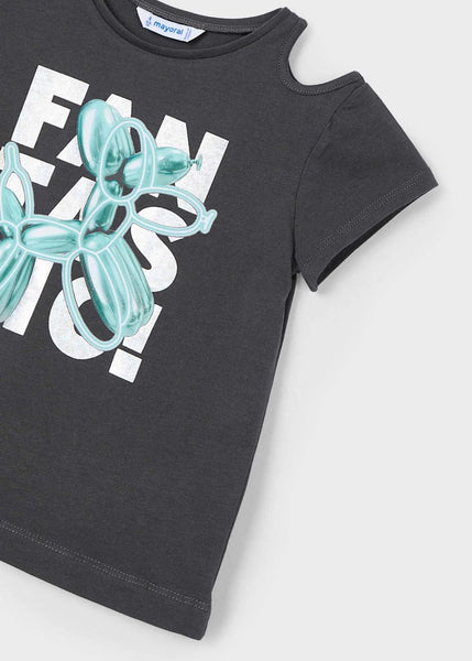 Girl's balloon slit t-shirt Ref.  25-03056-023