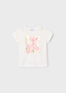 Girl's balloon slit t-shirt Ref.  25-03056-024